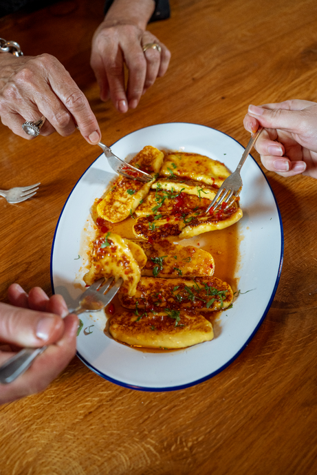 Ollie’s Hot Honey Fried Halloumi